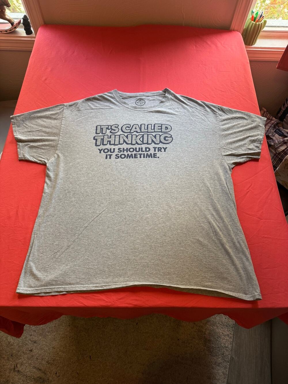 DOM "It's Called Thinking You Should Try It Sometime" Funny Graphic Tee Men's XL